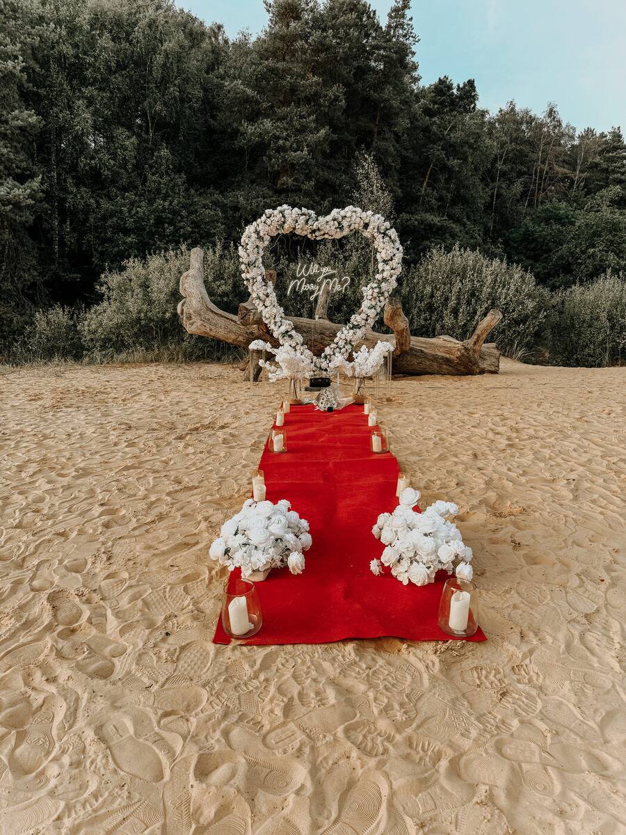 Aanzoek strand setup