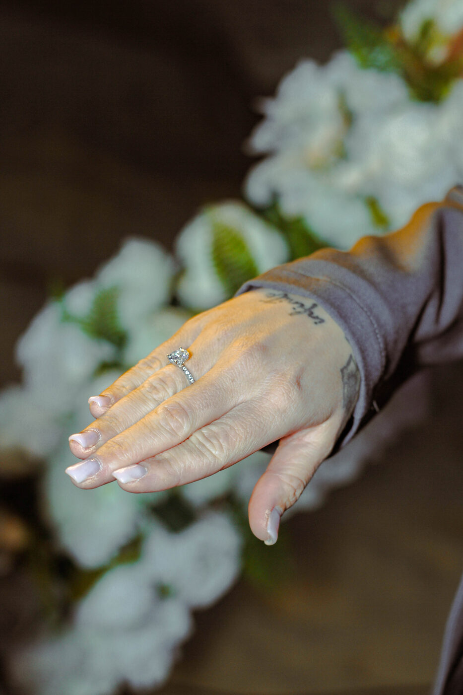 Ring met bloemen